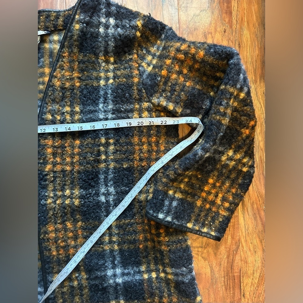 Ava & Via Plaid Multicolored Long Sleeve Coat - Picture 5 of 6
